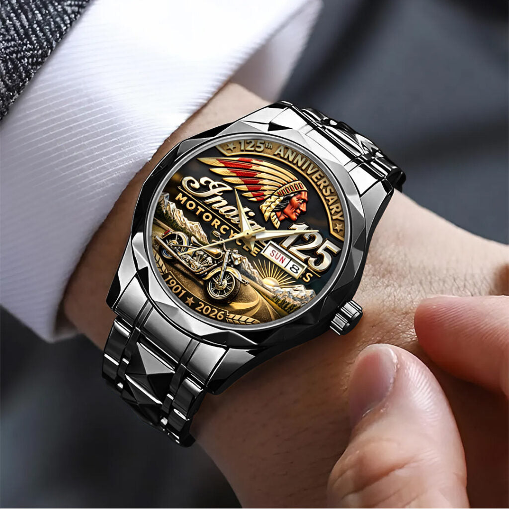 Indian Motorcycle 125th Anniversary Alloy Luxury Quartz Watch - TANTN21653
