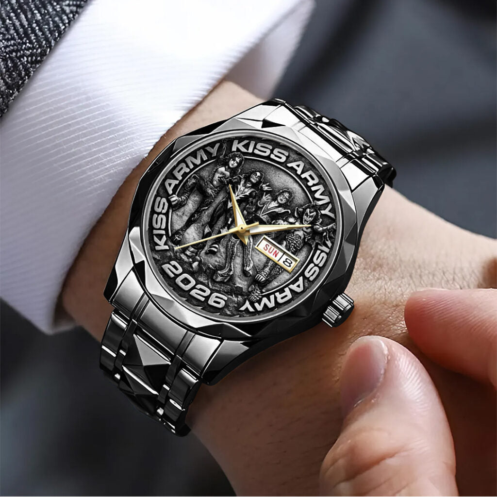 KISS Army Alloy Luxury Quartz Watch - TANTN21693