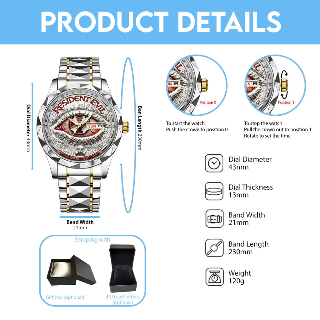 Resident Evil Alloy Luxury Quartz Watch - TANTN21738