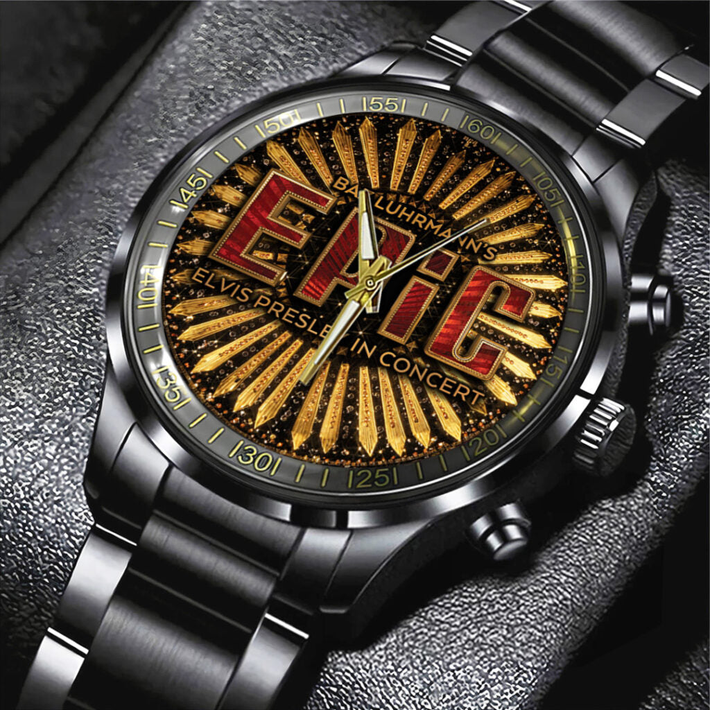 Elvis Presley Black Stainless Steel Watch - TANTN21804