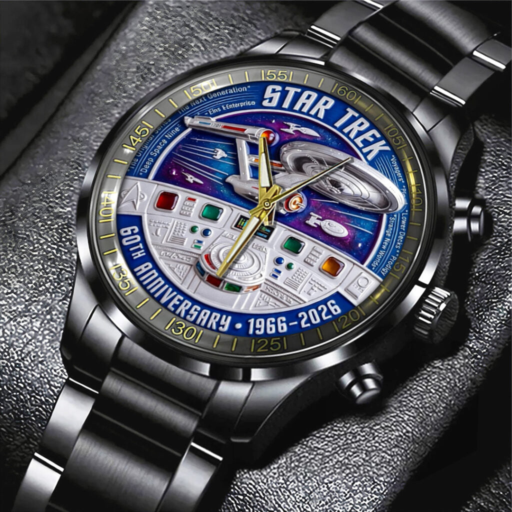 Star Trek 60th Anniversary Black Stainless Steel Watch - TANTN22044