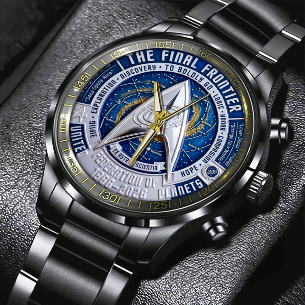 Star Trek 60th Anniversary Black Stainless Steel Watch - TANTN22047