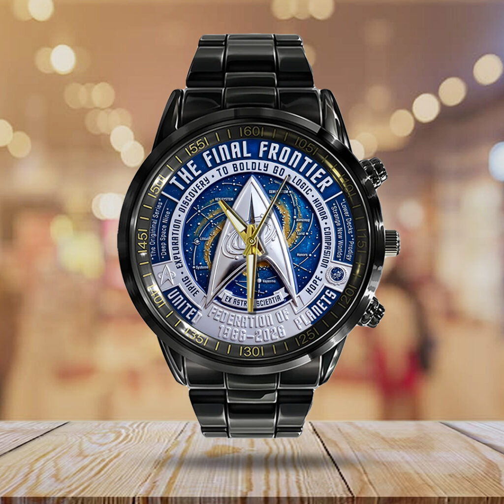 Star Trek 60th Anniversary Black Stainless Steel Watch - TANTN22047