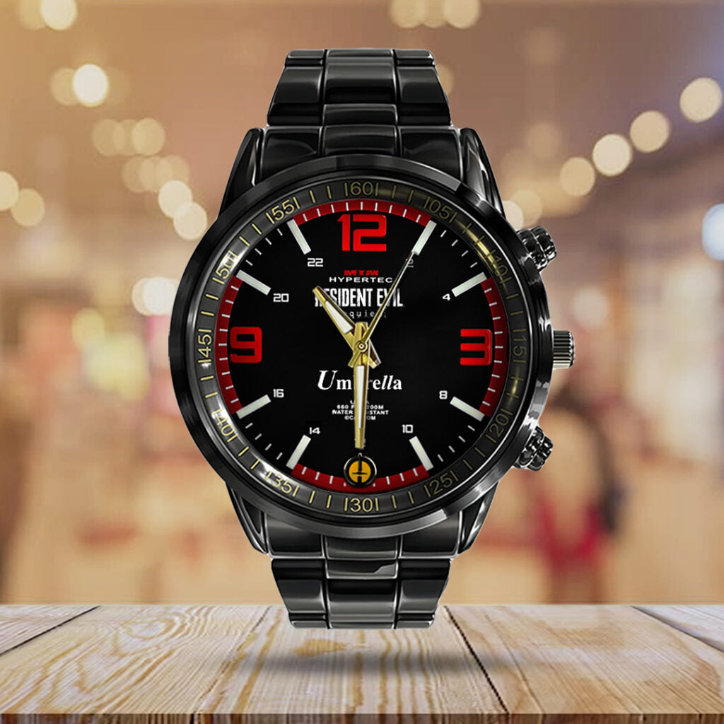 Resident Evil Requiem Black Stainless Steel Watch - TANTN22226