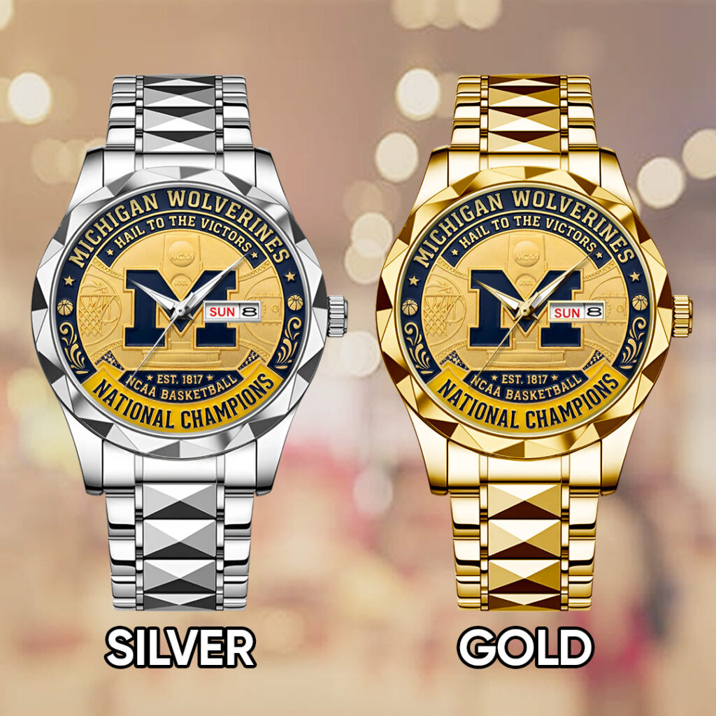 Michigan Wolverines 2026 Men's Basketball National Champions Alloy Luxury Quartz Watch - TANTN22354