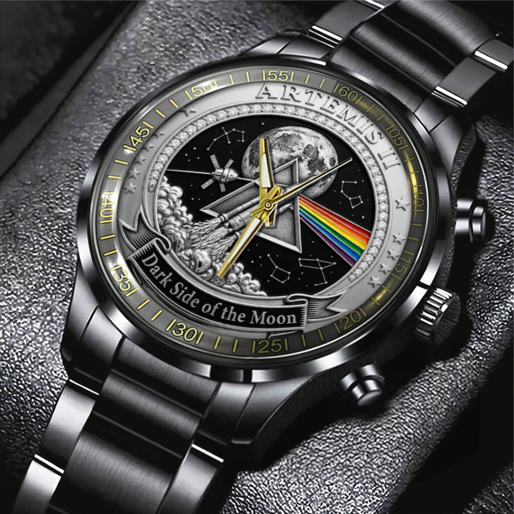 Pink Floyd x Artemis II Black Stainless Steel Watch - TANTN22409