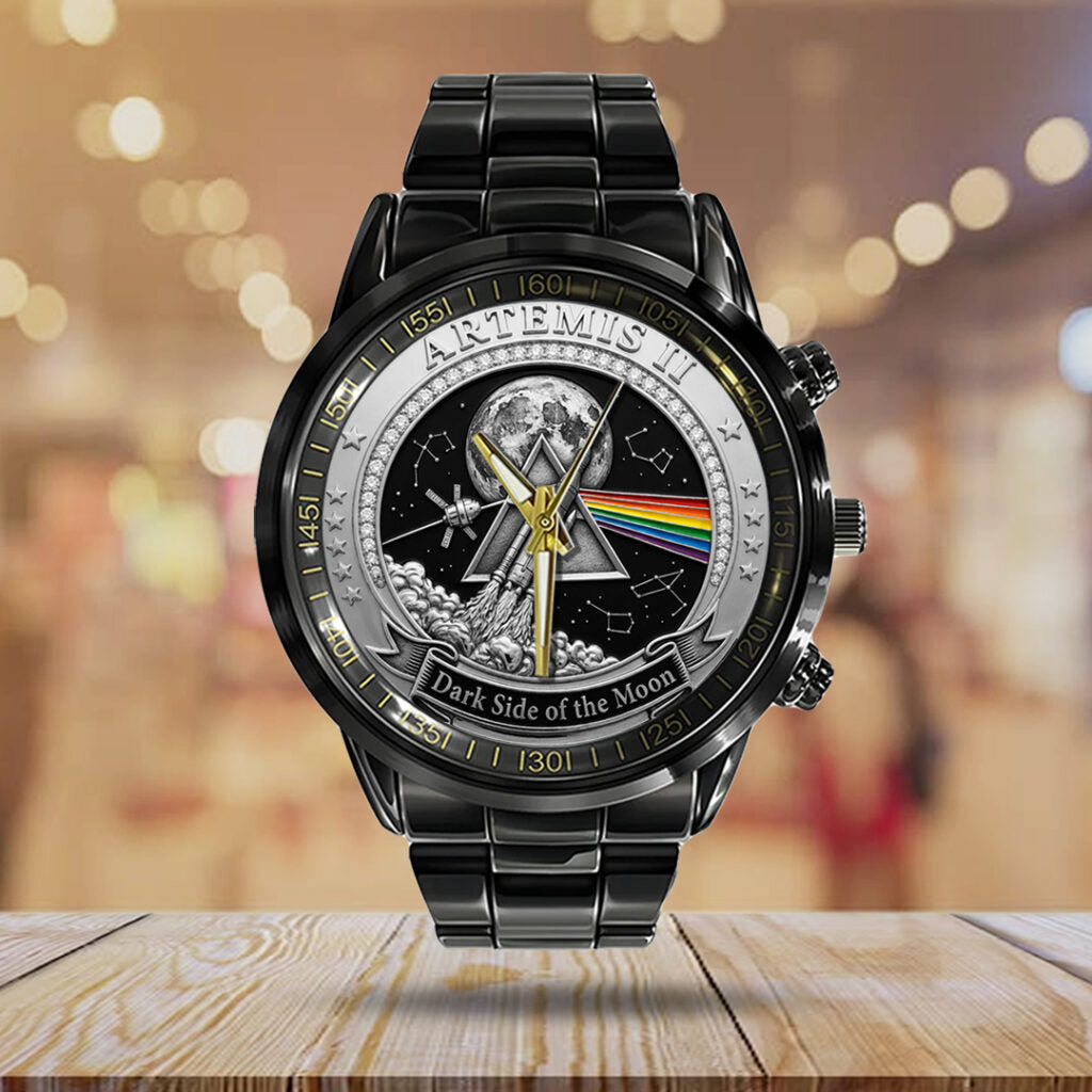 Pink Floyd x Artemis II Black Stainless Steel Watch - TANTN22409
