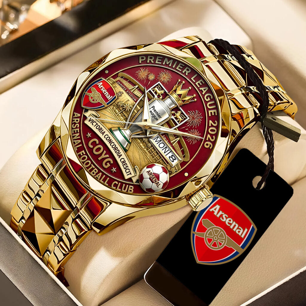 Arsenal FC Premier League Champions 25/26 Alloy Luxury Quartz Watch - TANTN22415