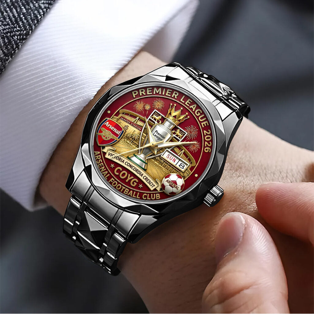 Arsenal FC Premier League Champions 25/26 Alloy Luxury Quartz Watch - TANTN22415