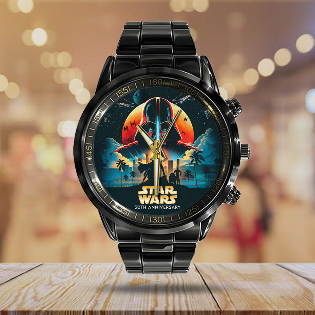 Star Wars 50th Anniversary Black Stainless Steel Watch - TANTN22499