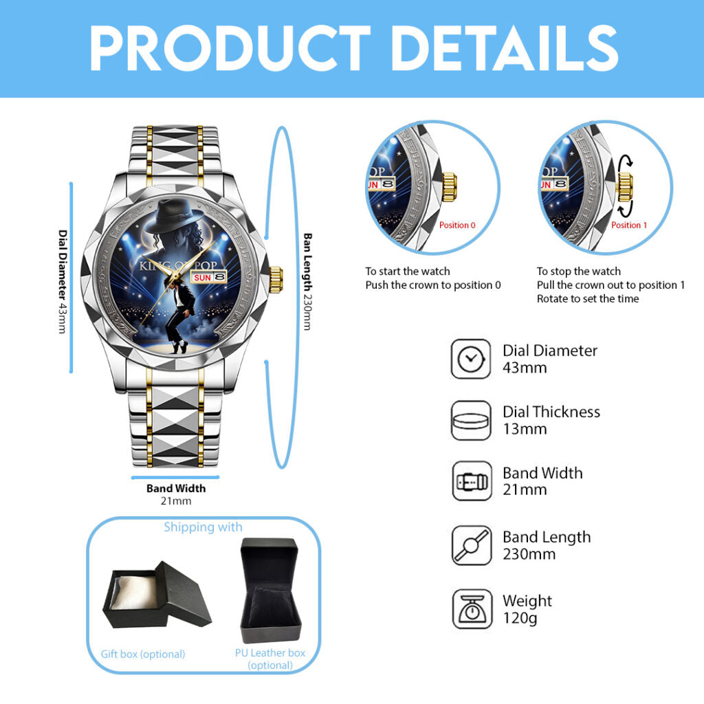 Michael Jackson Alloy Luxury Quartz Watch - TANTN22541