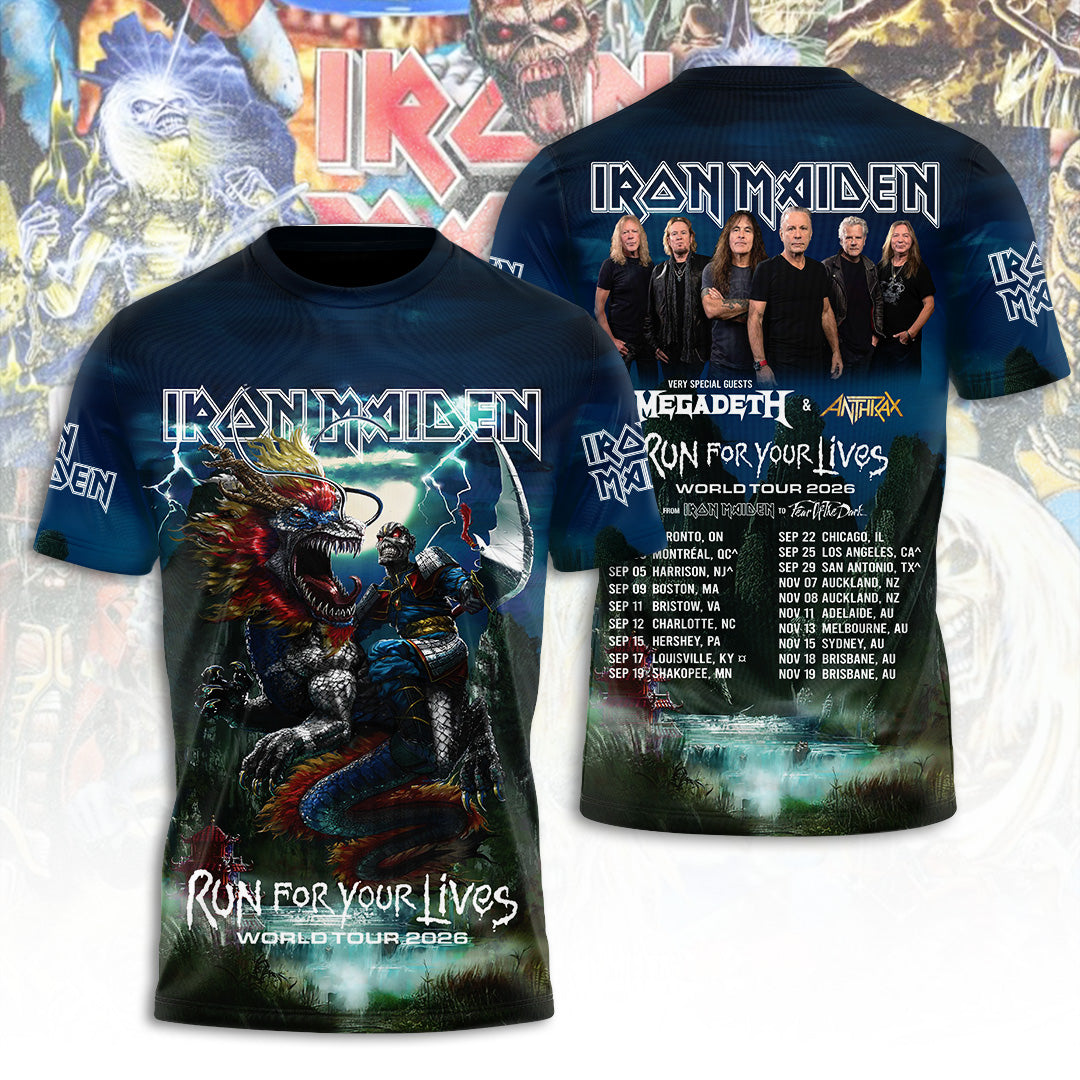 Iron Maiden 2026 World Tour 3D Apparel – TANTN22792