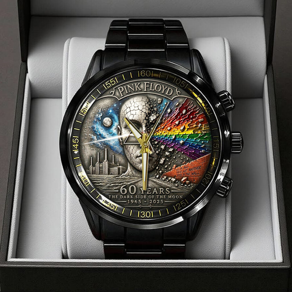 Pink Floyd 60th Anniversary Black Stainless Steel Watch - TANTN22860