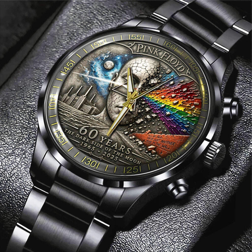Pink Floyd 60th Anniversary Black Stainless Steel Watch - TANTN22860
