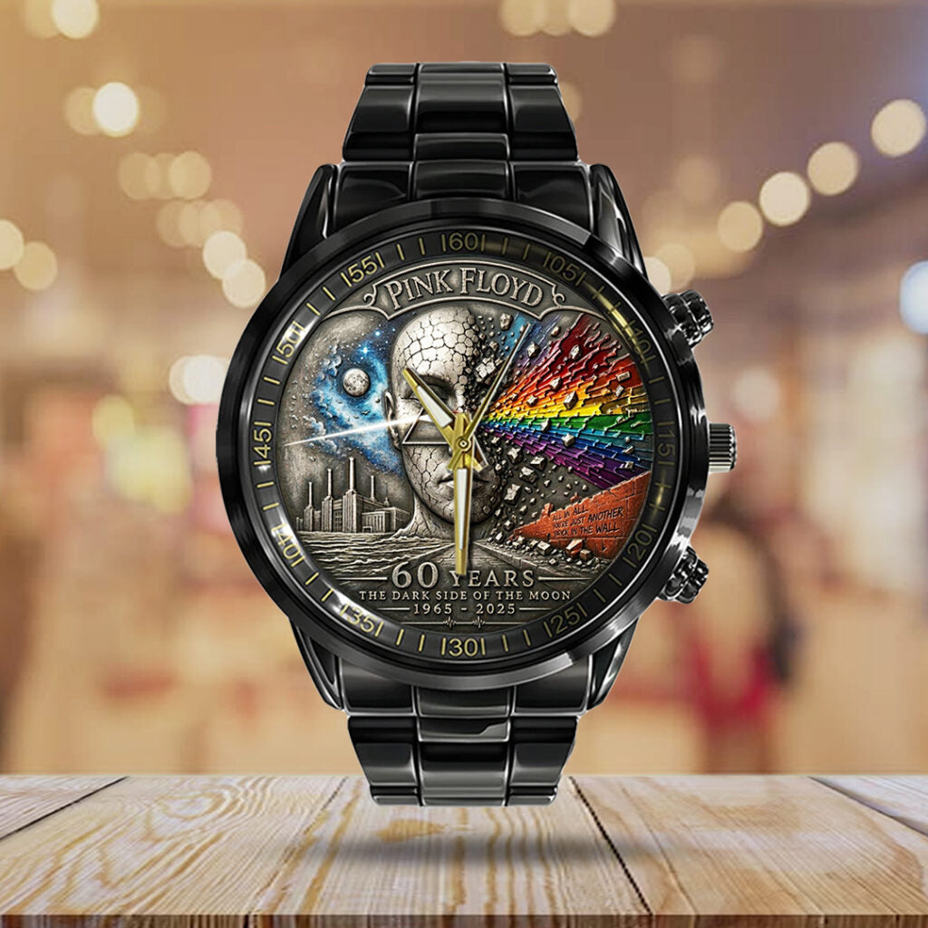 Pink Floyd 60th Anniversary Black Stainless Steel Watch - TANTN22860