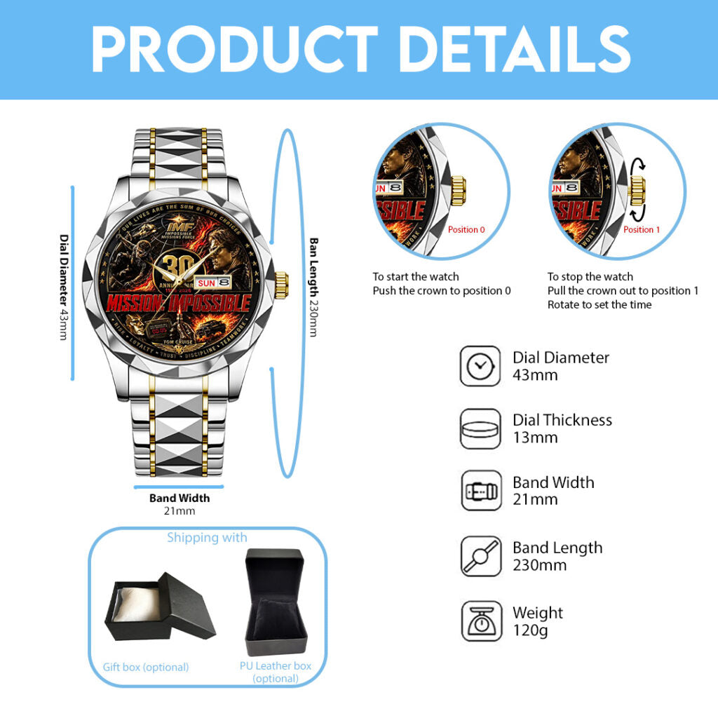 Mission Impossible 30th Anniversary Alloy Luxury Quartz Watch - TANTN22956