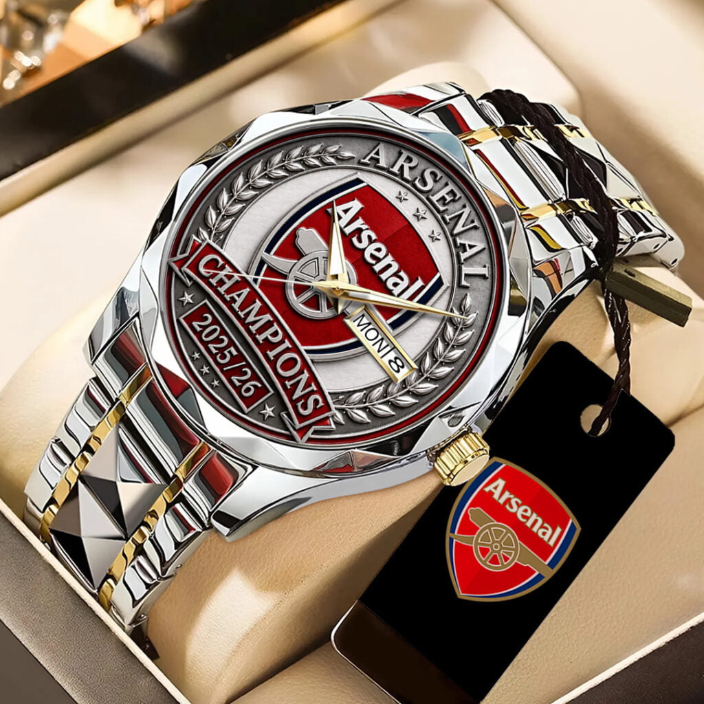 Arsenal FC Premier League Champions 25/26 Alloy Luxury Quartz Watch - TANTN23117