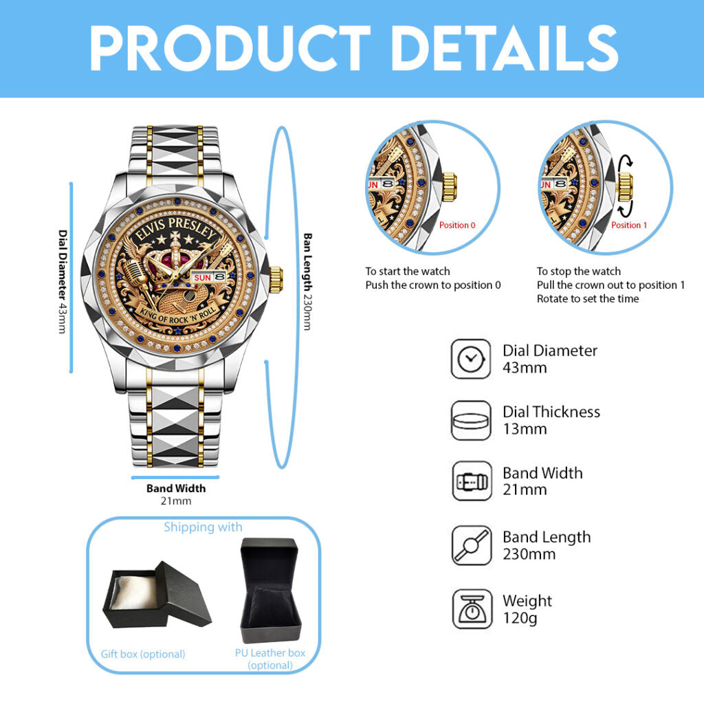 Elvis Presley Alloy Luxury Quartz Watch - TANTN23133