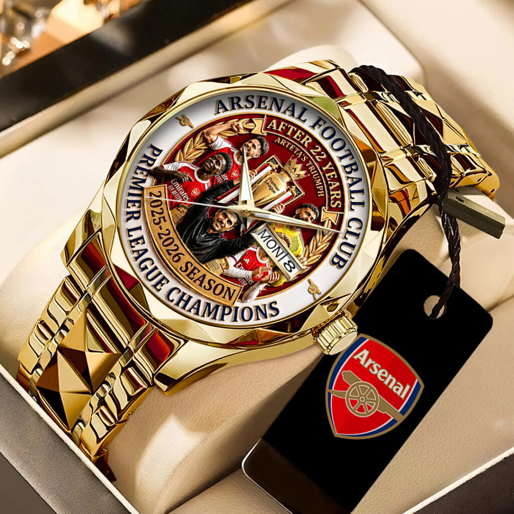 Arsenal FC Premier League Champions 25/26 Alloy Luxury Quartz Watch - TANTN23167