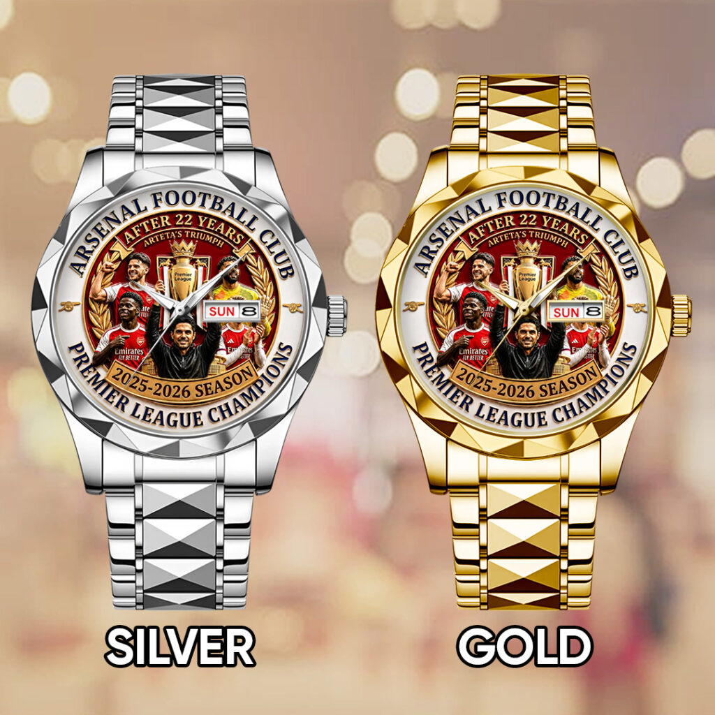 Arsenal FC Premier League Champions 25/26 Alloy Luxury Quartz Watch - TANTN23167