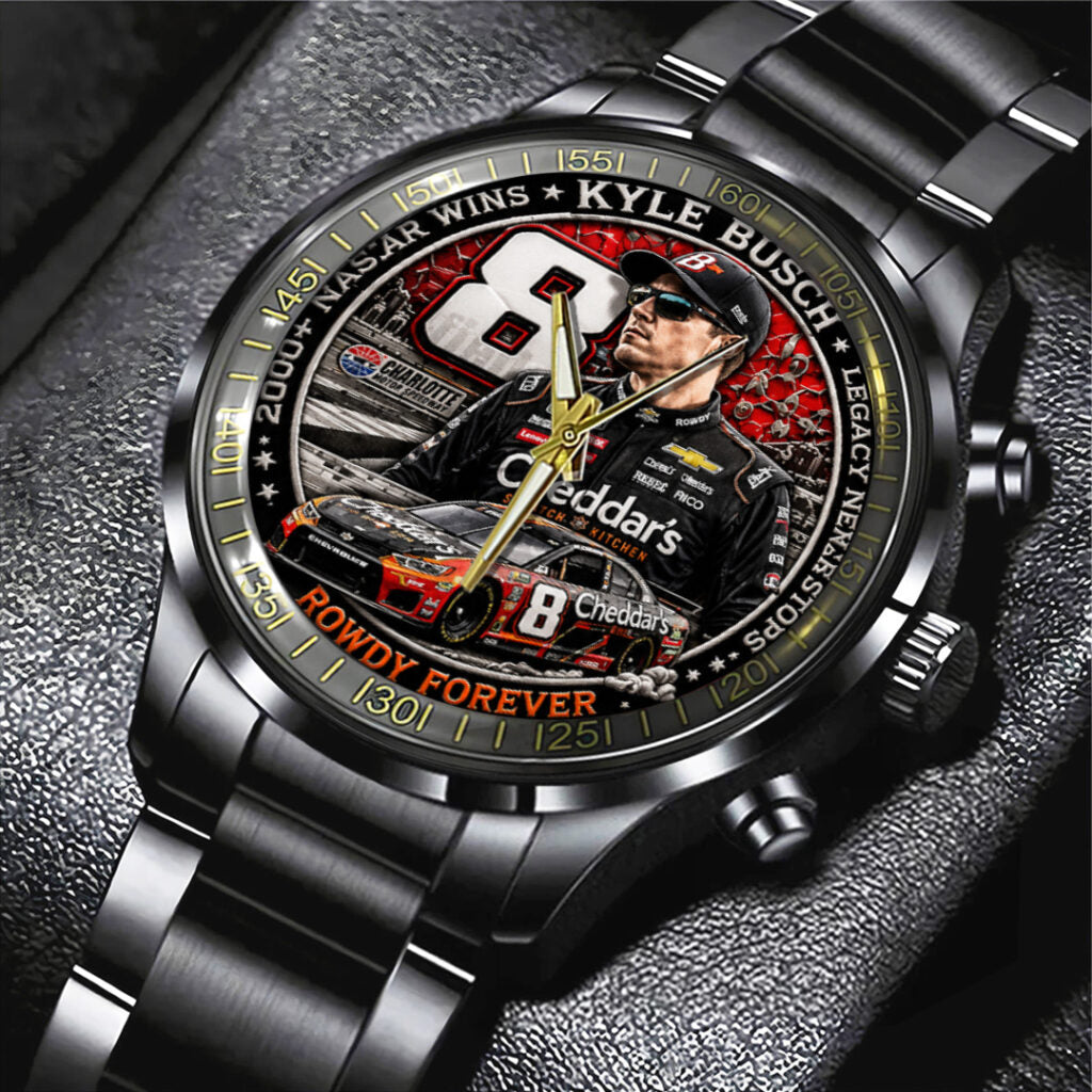 Kyle Busch Black Stainless Steel Watch - TANTN23203