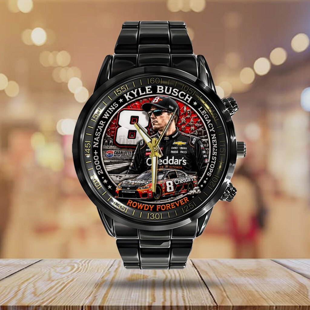 Kyle Busch Black Stainless Steel Watch - TANTN23203