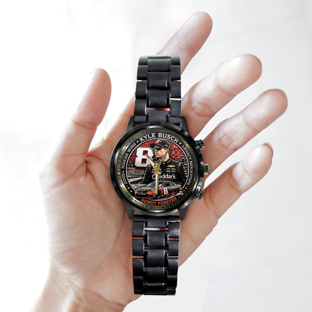 Kyle Busch Black Stainless Steel Watch - TANTN23203