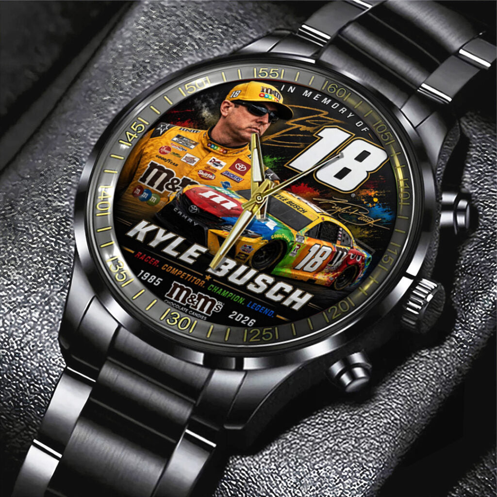 Kyle Busch Black Stainless Steel Watch - TANTN23207