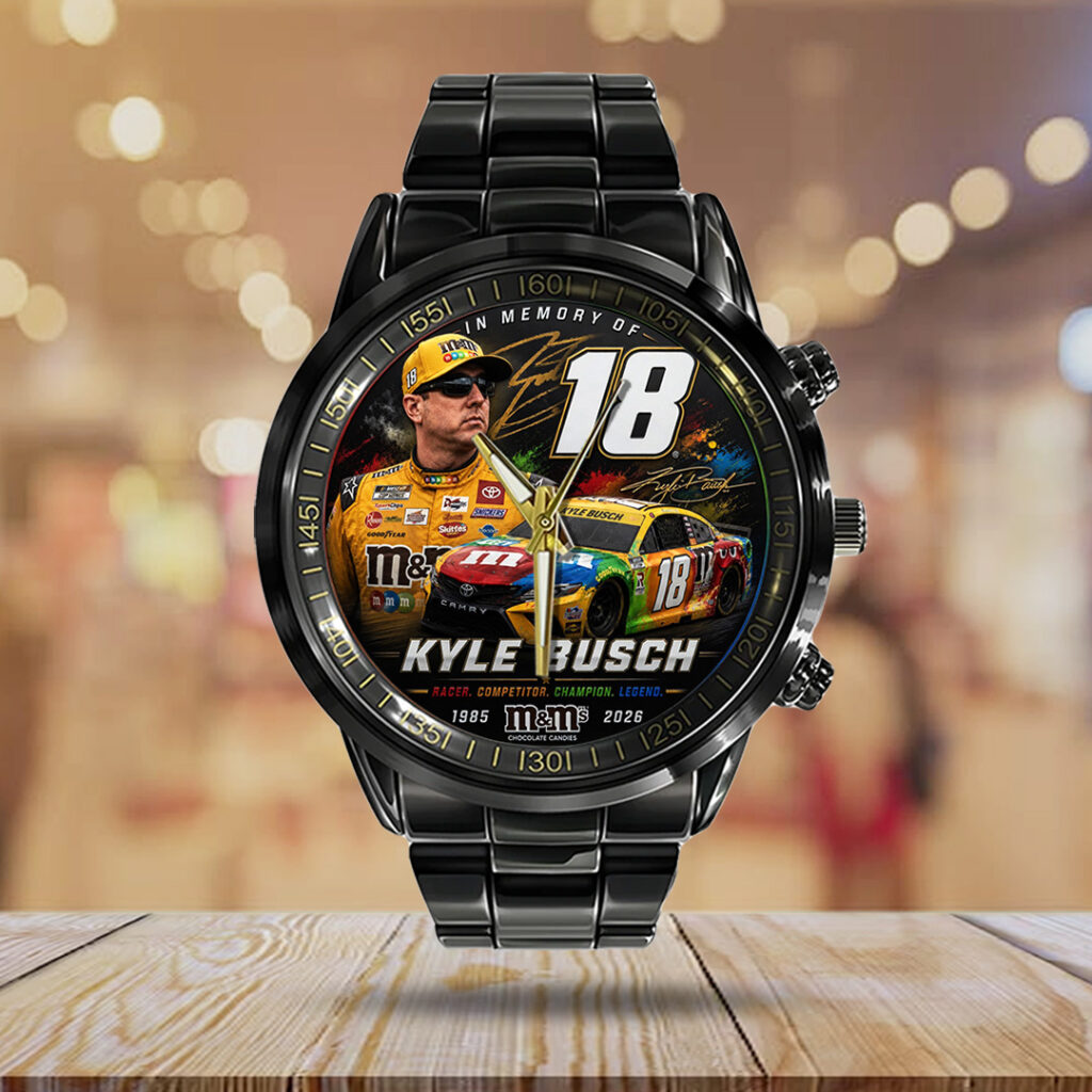 Kyle Busch Black Stainless Steel Watch - TANTN23207
