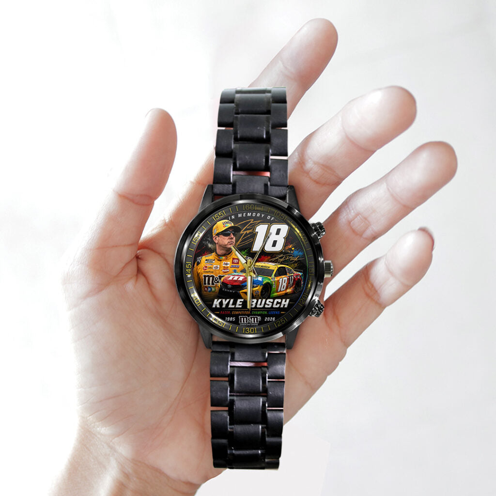 Kyle Busch Black Stainless Steel Watch - TANTN23207
