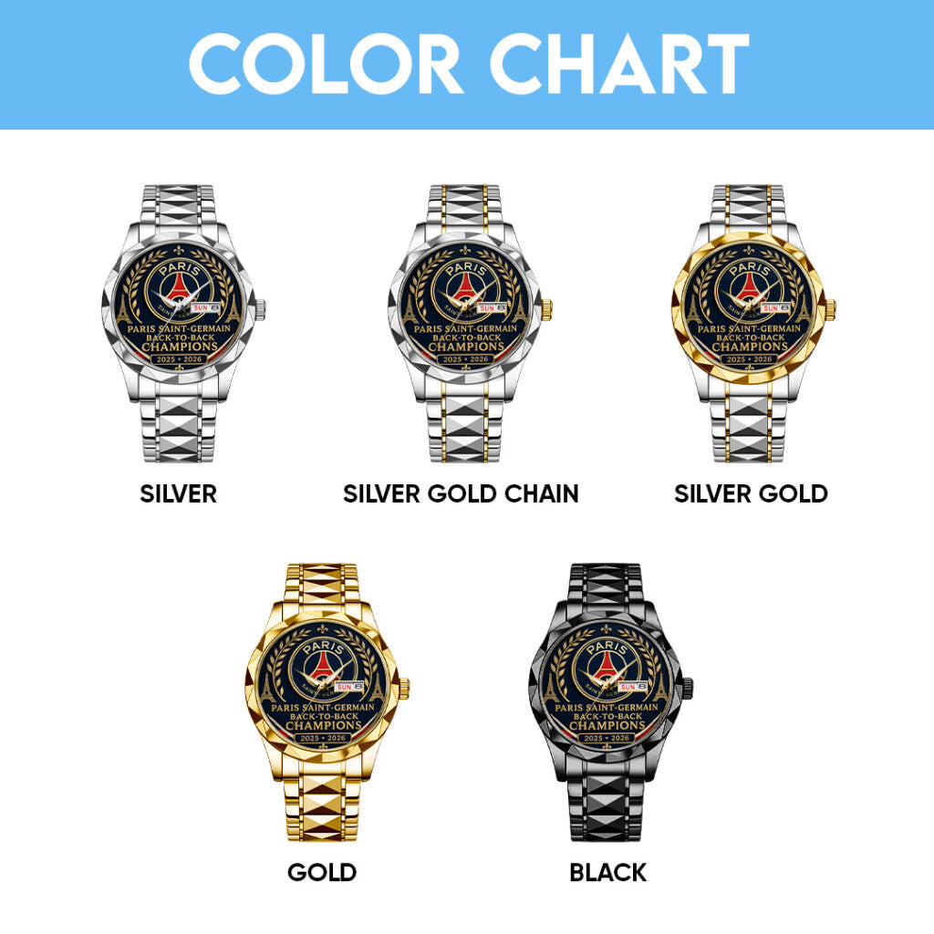Paris Saint-Germain Champions of Europe 25/26 Alloy Luxury Quartz Watch - TANTN23297
