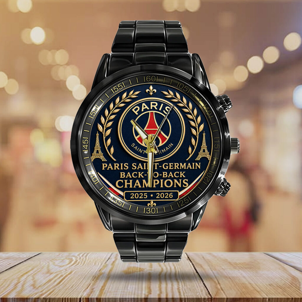 Paris Saint-Germain Champions of Europe 25/26 Black Stainless Steel Watch - TANTN23298