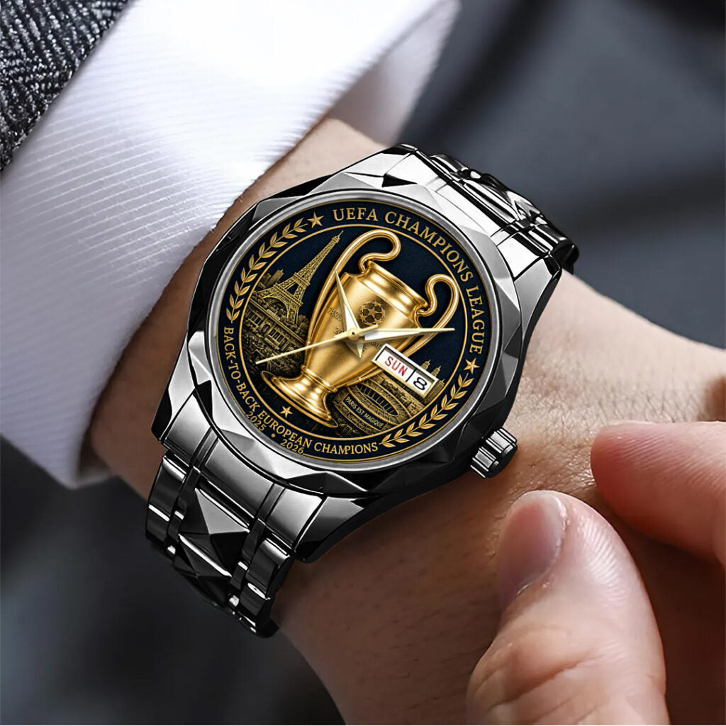 Paris Saint-Germain Champions of Europe 25/26 Alloy Luxury Quartz Watch - TANTN23299