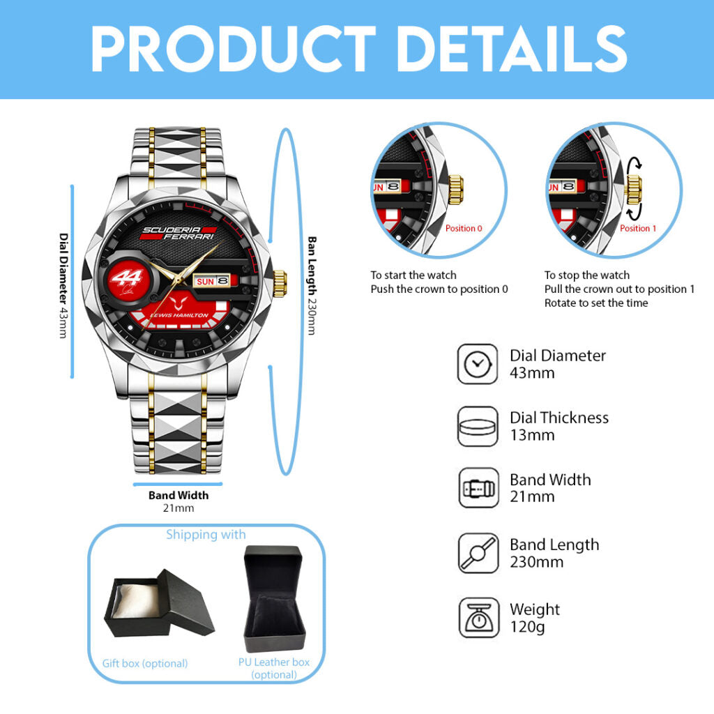 Scuderia Ferrari x Lewis Hamilton Alloy Luxury Quartz Watch - TANTN23691