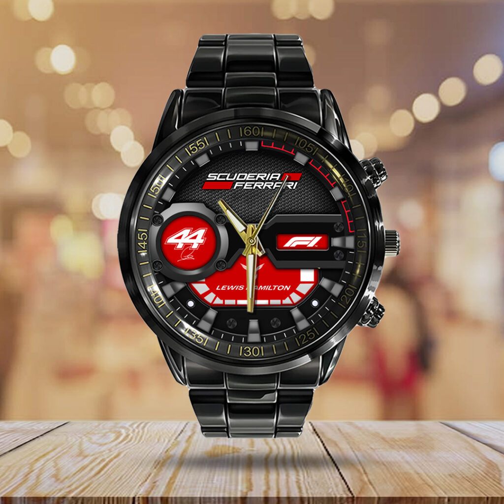 Scuderia Ferrari x Lewis Hamilton Black Stainless Steel Watch - TANTN23692