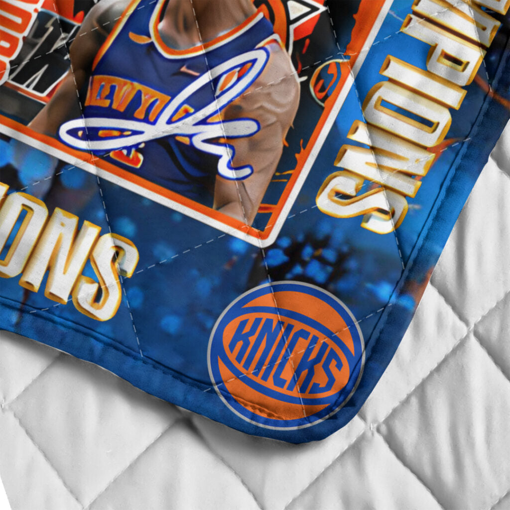 New York Knicks NBA Finals Champions 2026 Quilt Blanket - TANTN23762