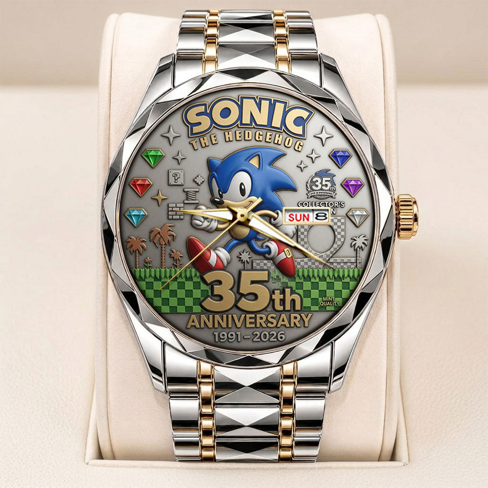 Sonic the Hedgehog 35th Anniversary Alloy Luxury Quartz Watch - TANTN23988