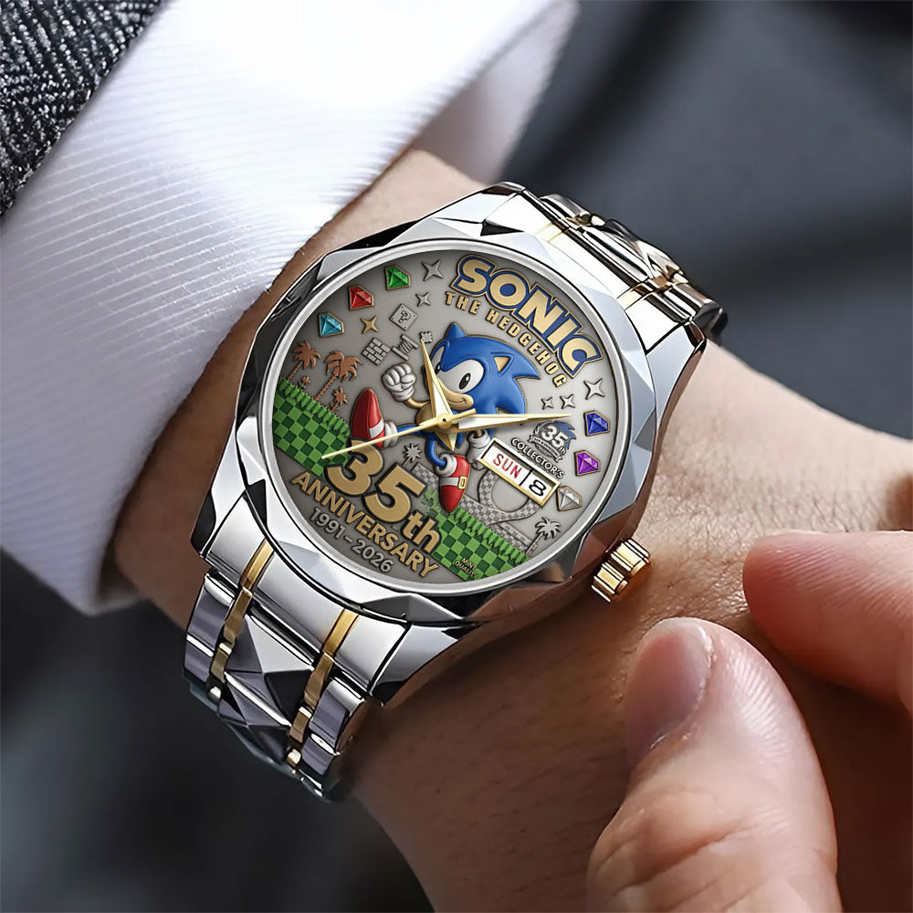 Sonic the Hedgehog 35th Anniversary Alloy Luxury Quartz Watch - TANTN23988
