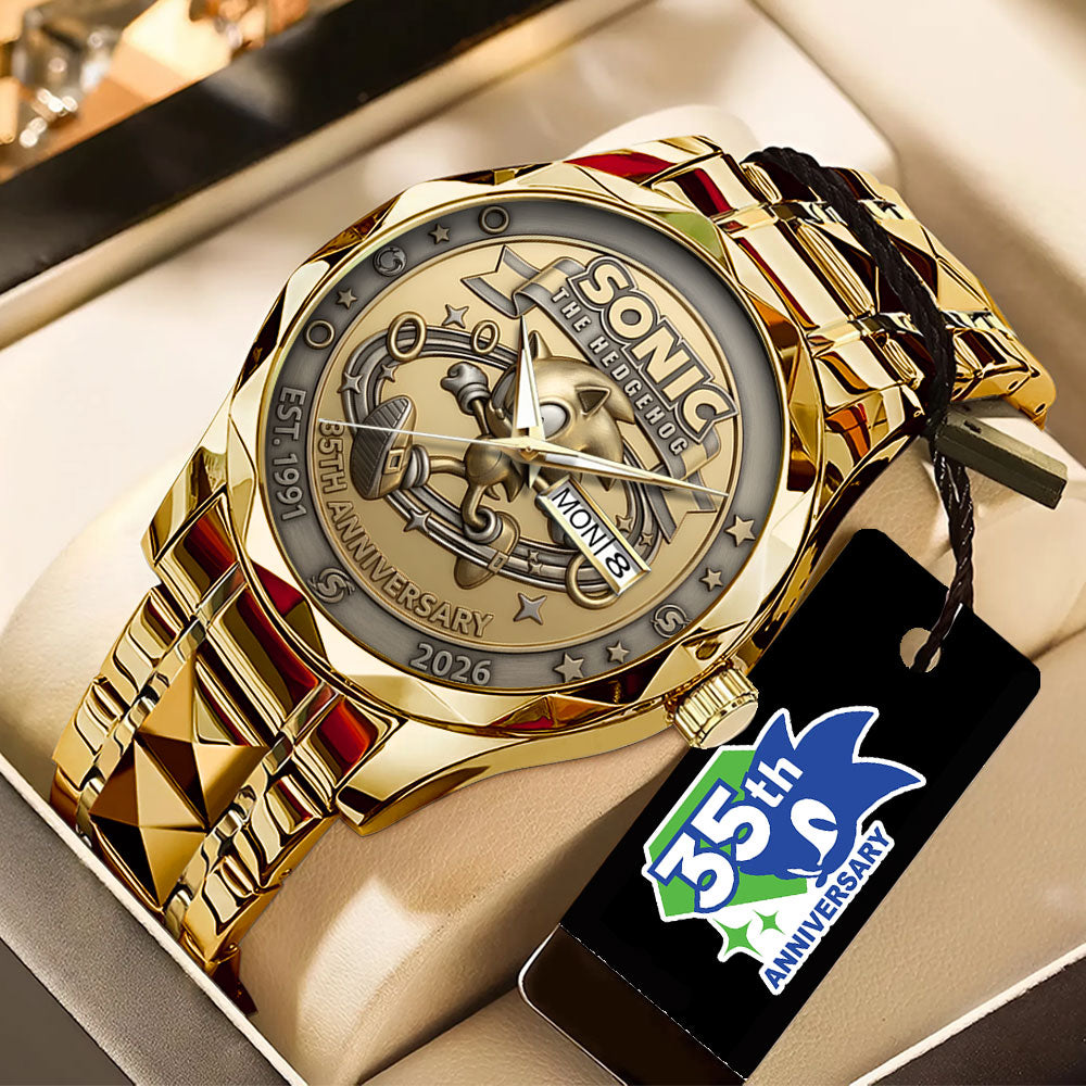 Sonic the Hedgehog 35th Anniversary Alloy Luxury Quartz Watch - TANTN23991