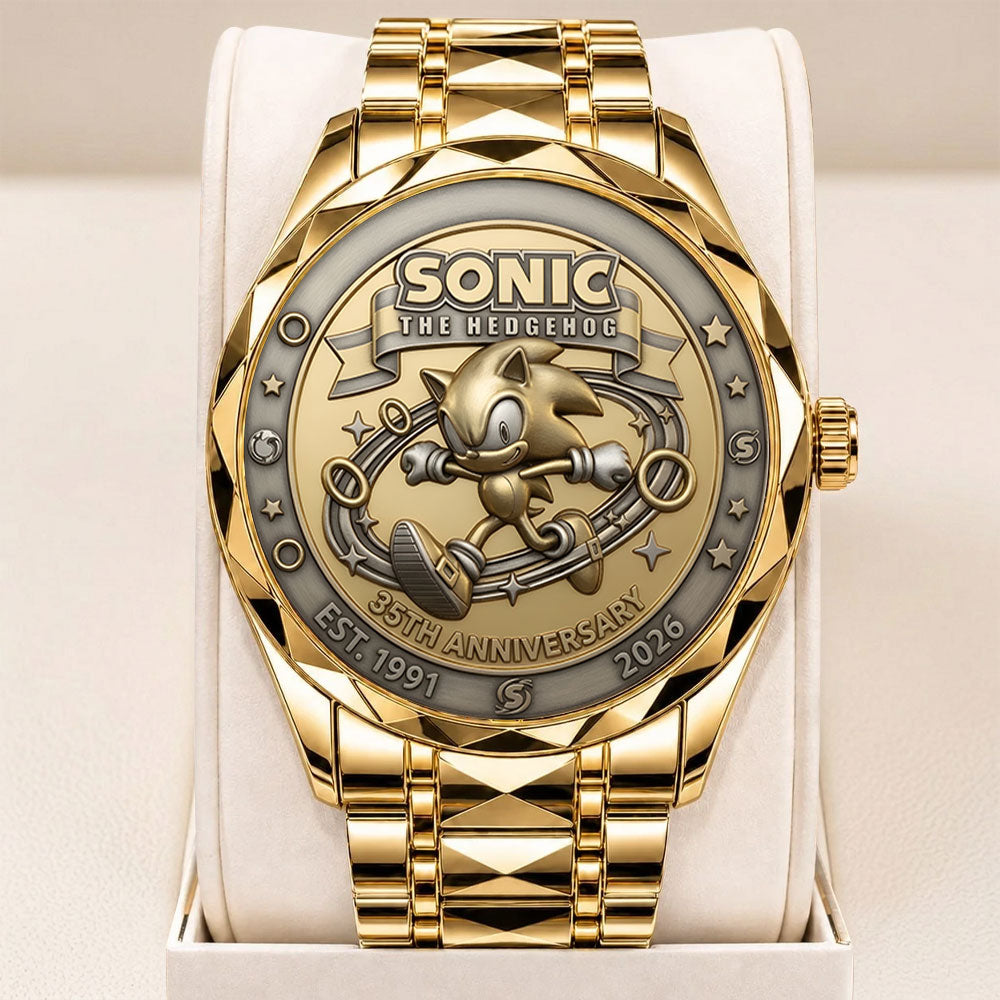 Sonic the Hedgehog 35th Anniversary Alloy Luxury Quartz Watch - TANTN23991