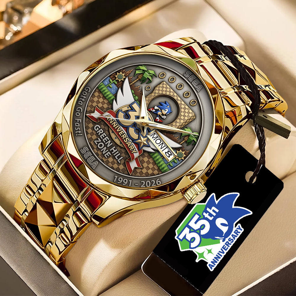 Sonic the Hedgehog 35th Anniversary Alloy Luxury Quartz Watch - TANTN23993