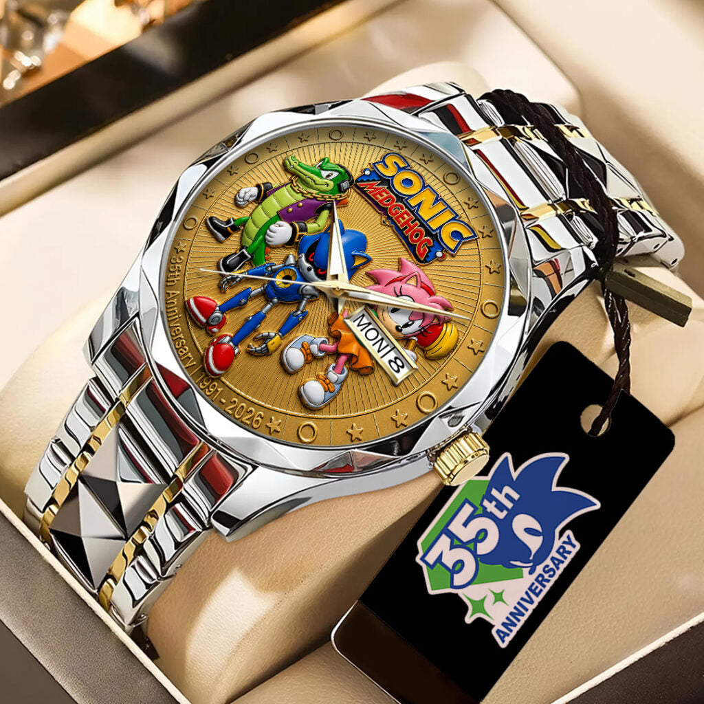 Sonic the Hedgehog 35th Anniversary Alloy Luxury Quartz Watch - TANTN24064