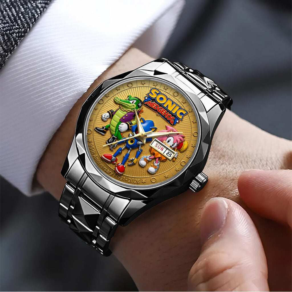 Sonic the Hedgehog 35th Anniversary Alloy Luxury Quartz Watch - TANTN24064
