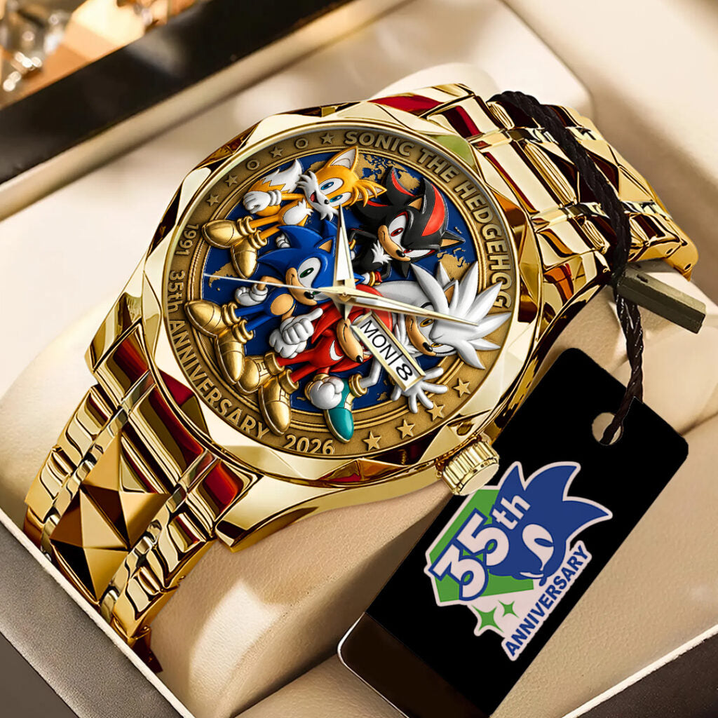 Sonic the Hedgehog 35th Anniversary Alloy Luxury Quartz Watch - TANTN24066