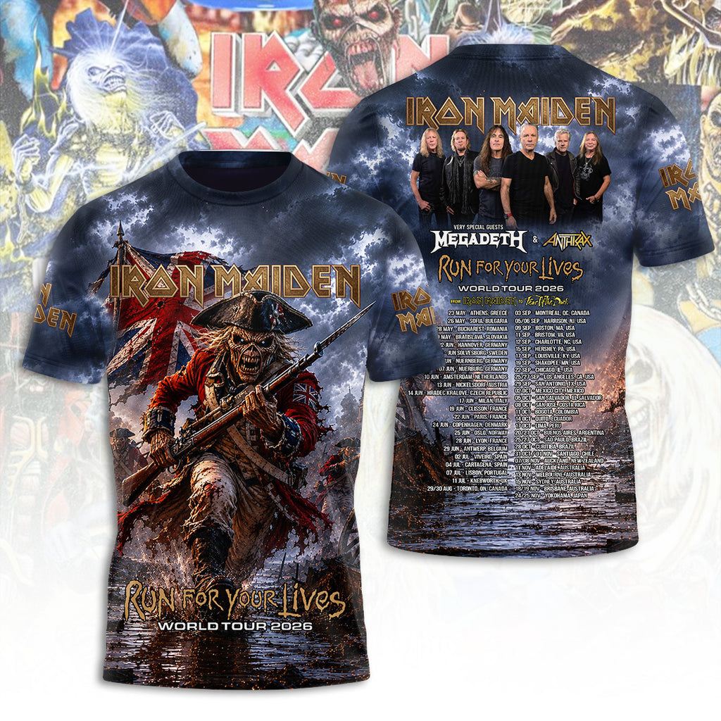 Iron Maiden Tour 2026 3D Apparel – TANTN24168
