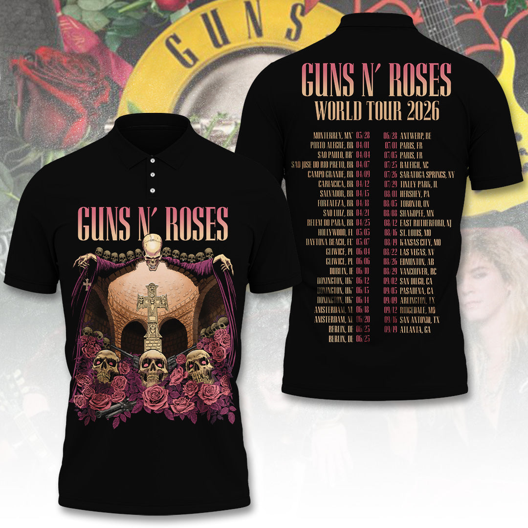 Guns N’ Roses Tour 2026 3D Apparel – TANTN24303