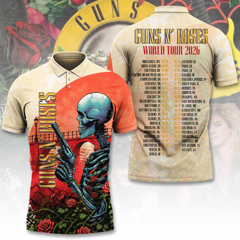 Guns N’ Roses Tour 2026 3D Apparel – TANTN24304