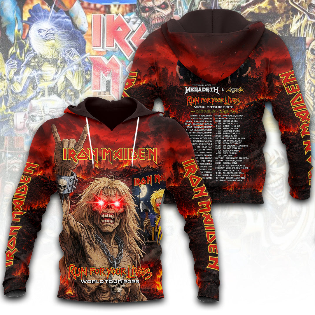 Iron Maiden Tour 2026 3D Apparel – TANTN24316