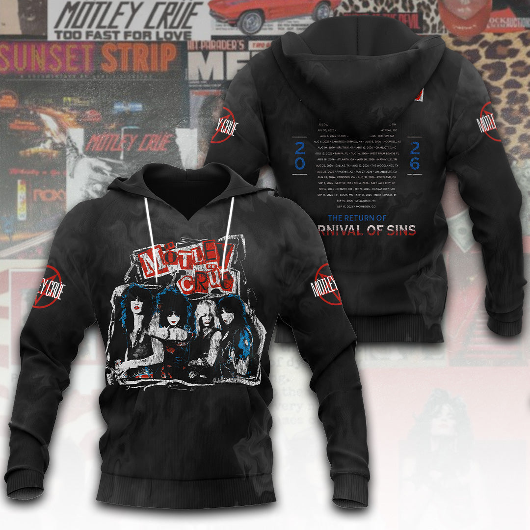 Mötley Crüe Tour 2026  3D Apparel – TANTN24357