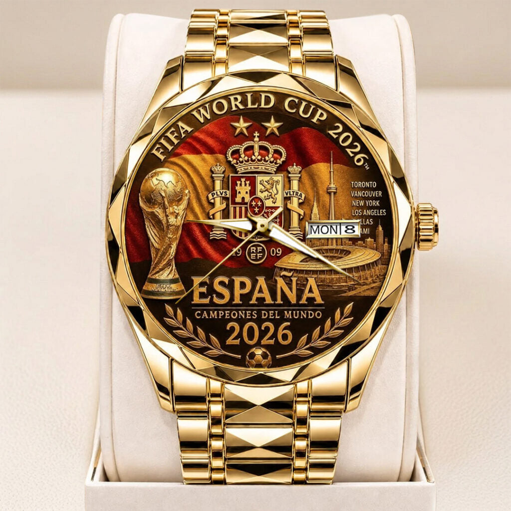 Spain National Team 2026 FIFA World Cup Champions Alloy Luxury Quartz Watch - TANTN24396